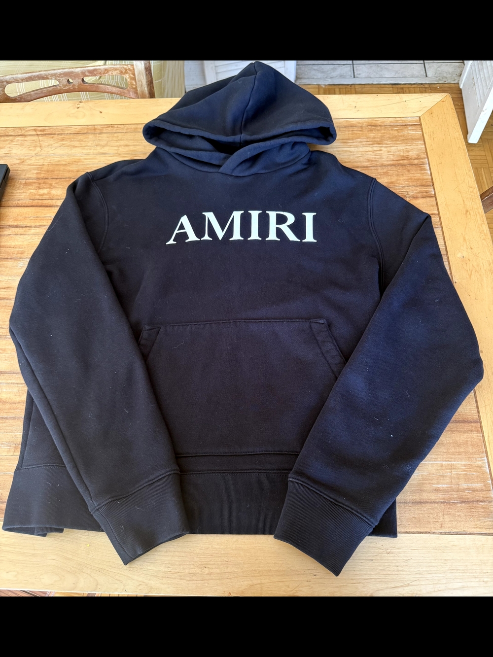 Authentic 2026 AMIRI Black Logo Hoodie With Receipt